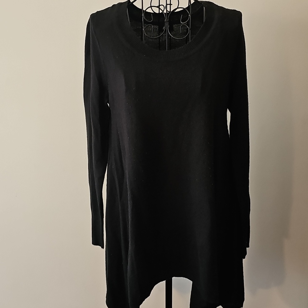 H&M Black Long-Sleeve Knit Tunic